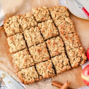 Apple slice and crumble dessert from Casa Bake bakery.