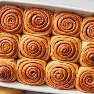 Casa Bake cinnamon rolls, sweet treat and bakery item.