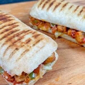 Panini Chicken Roll sandwich from Casa Bake, filled with chicken and cheese.