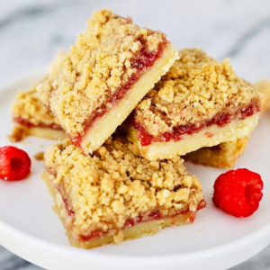 Raspberry Jam Crumble Slice from Casa Bake bakery, a delicious dessert treat.