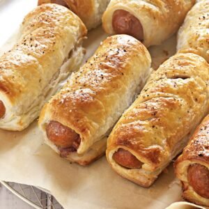 Casa Bake sausage rolls for sale, golden and flaky pastries